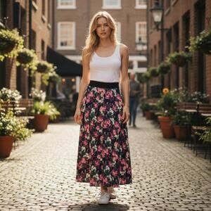 Love Poem Skirt High Elastic Waist A-Line Skirt Small 0-6